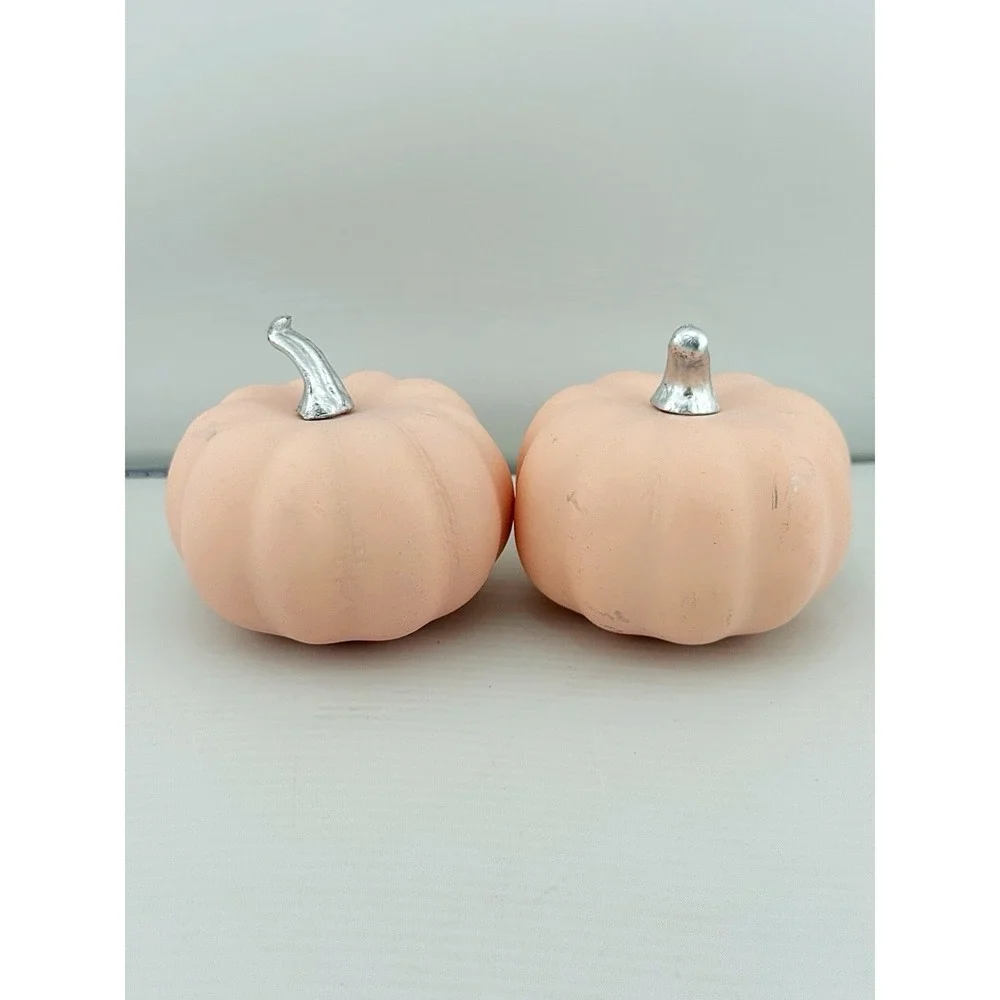 Halloween Summerween Pink Mini Pumpkin Set. Includes 4 Total